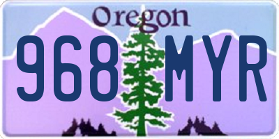 OR license plate 968MYR