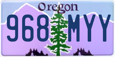 OR license plate 968MYY