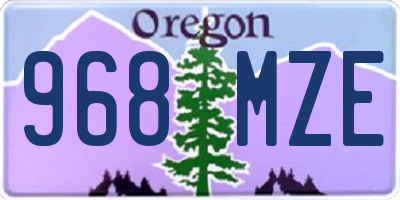OR license plate 968MZE