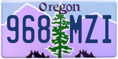 OR license plate 968MZI