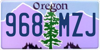 OR license plate 968MZJ