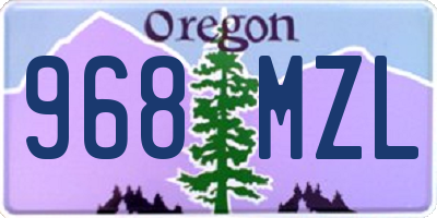 OR license plate 968MZL