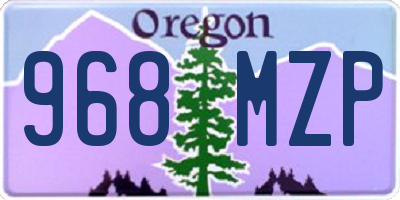 OR license plate 968MZP