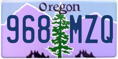 OR license plate 968MZQ