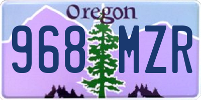 OR license plate 968MZR