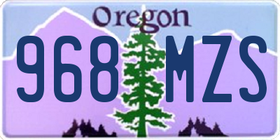 OR license plate 968MZS