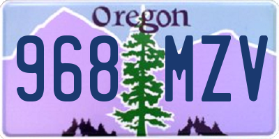 OR license plate 968MZV