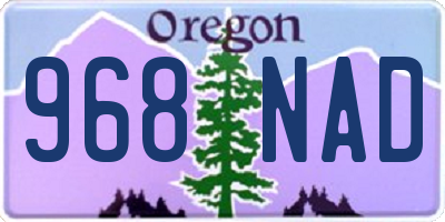 OR license plate 968NAD