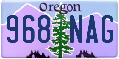 OR license plate 968NAG