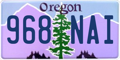 OR license plate 968NAI