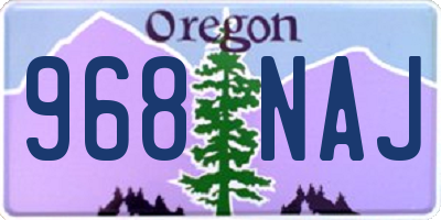 OR license plate 968NAJ