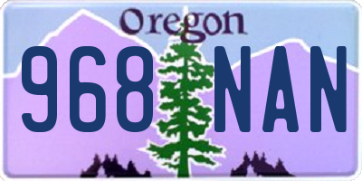 OR license plate 968NAN
