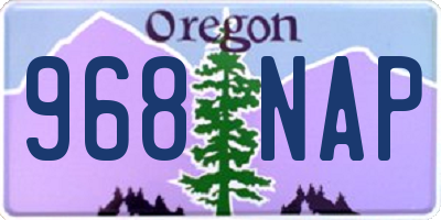 OR license plate 968NAP