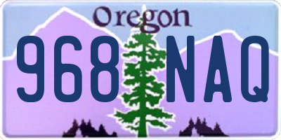 OR license plate 968NAQ