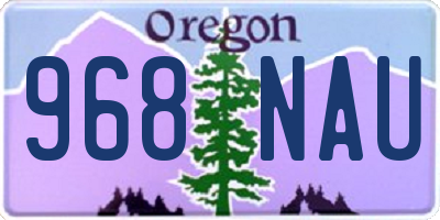 OR license plate 968NAU