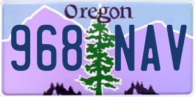 OR license plate 968NAV