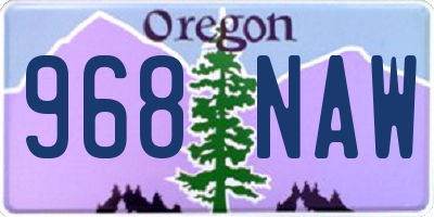 OR license plate 968NAW