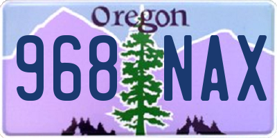 OR license plate 968NAX