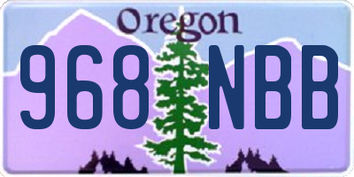 OR license plate 968NBB