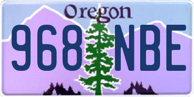 OR license plate 968NBE