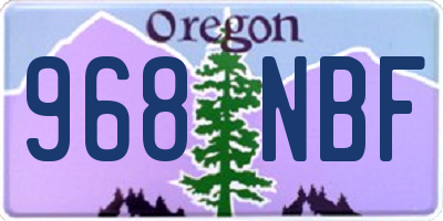 OR license plate 968NBF