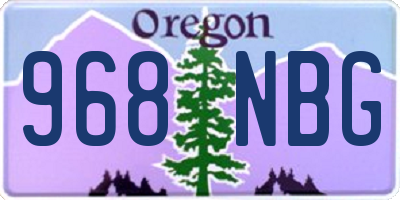 OR license plate 968NBG