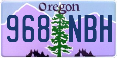 OR license plate 968NBH