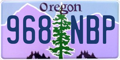 OR license plate 968NBP