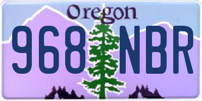 OR license plate 968NBR