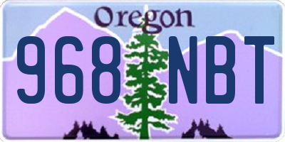 OR license plate 968NBT