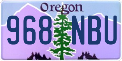 OR license plate 968NBU