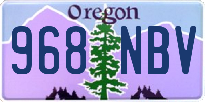 OR license plate 968NBV