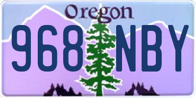 OR license plate 968NBY