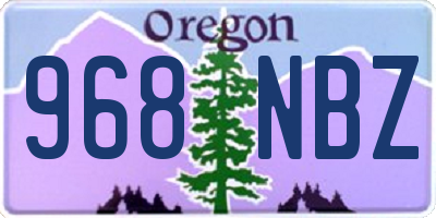 OR license plate 968NBZ