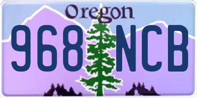 OR license plate 968NCB