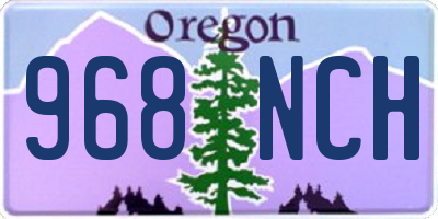 OR license plate 968NCH
