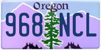 OR license plate 968NCL