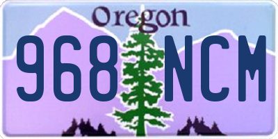 OR license plate 968NCM