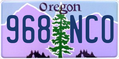 OR license plate 968NCO