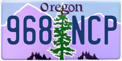 OR license plate 968NCP