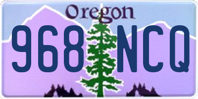 OR license plate 968NCQ
