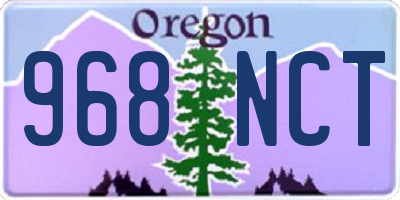 OR license plate 968NCT