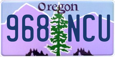 OR license plate 968NCU