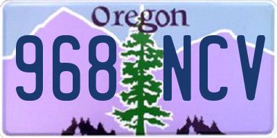 OR license plate 968NCV