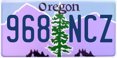 OR license plate 968NCZ