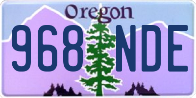 OR license plate 968NDE