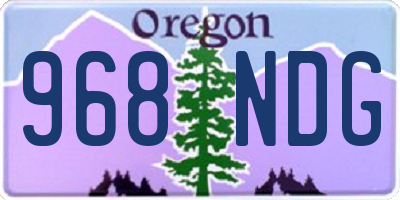 OR license plate 968NDG