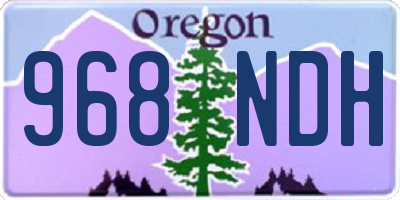 OR license plate 968NDH