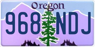 OR license plate 968NDJ