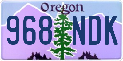 OR license plate 968NDK